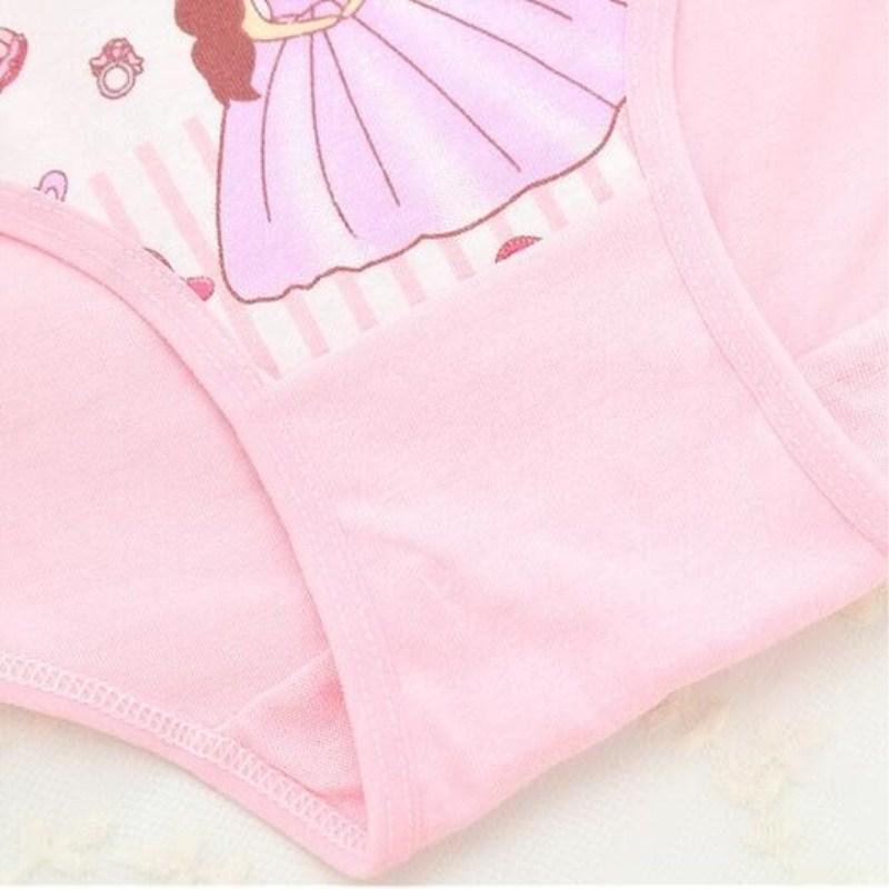 4Pc bomullstruser Jenter Short Briefs Baby Undertøy Truser