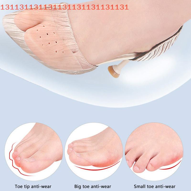 1Pair Soft Forefoot Pads Silicone Gel Pointe Toe Finger Cover Pain Protector High Heels Gel Pads For Feet Ballet Foot Care