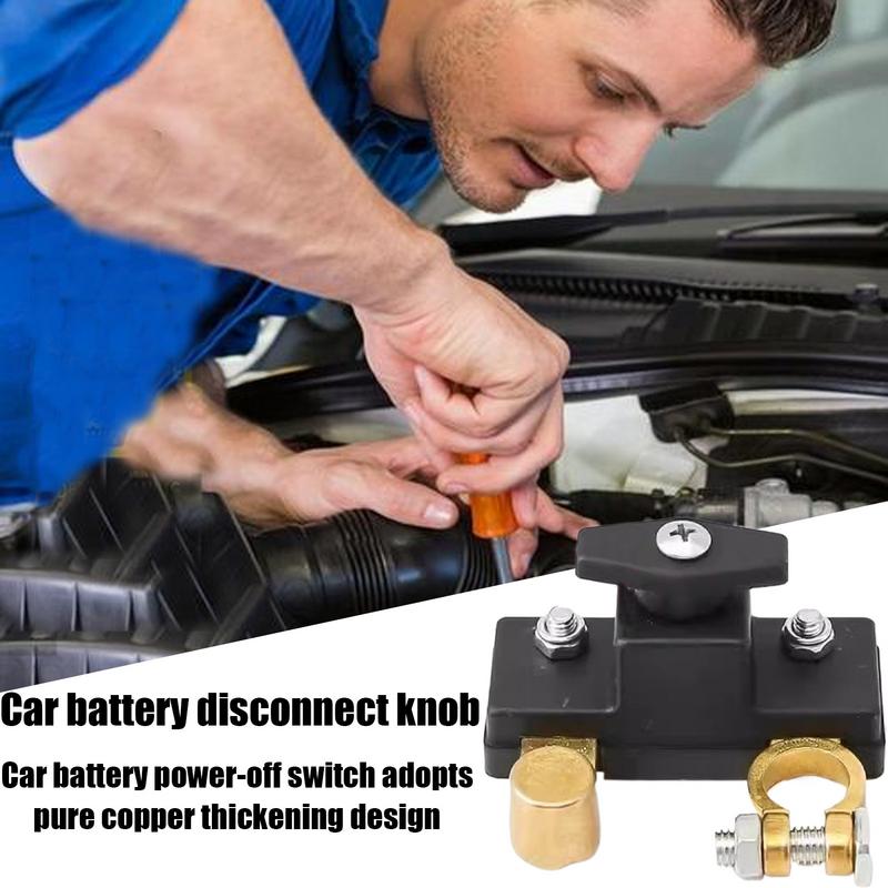 12V 24V Car Battery Power Off Switch Car Battery Disconnect Switch Isolator Brass Battery Disconnect Knob For Marine Truck RV