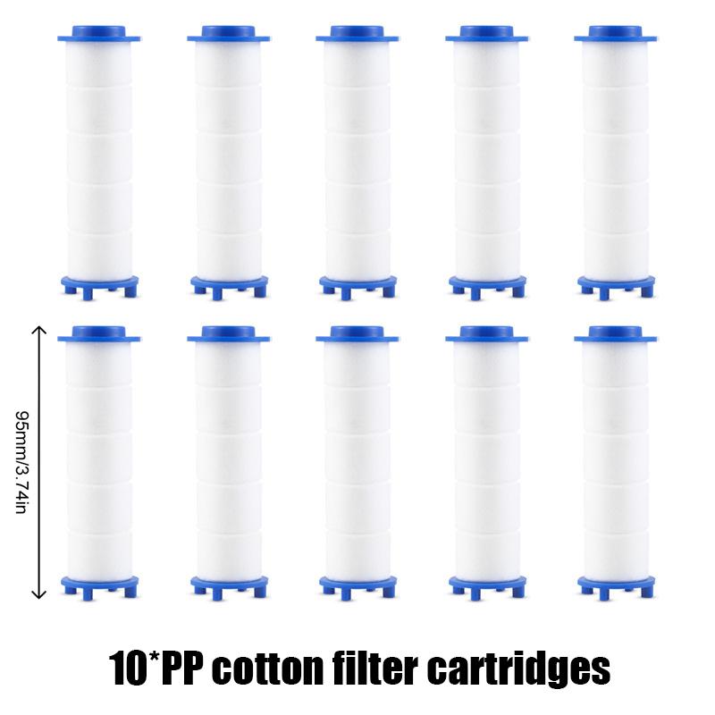 

Universal Shower Filter Increases Water Pressure Removes Impurities For Standard Shower Heads Water Purification Cartridge 10PCS