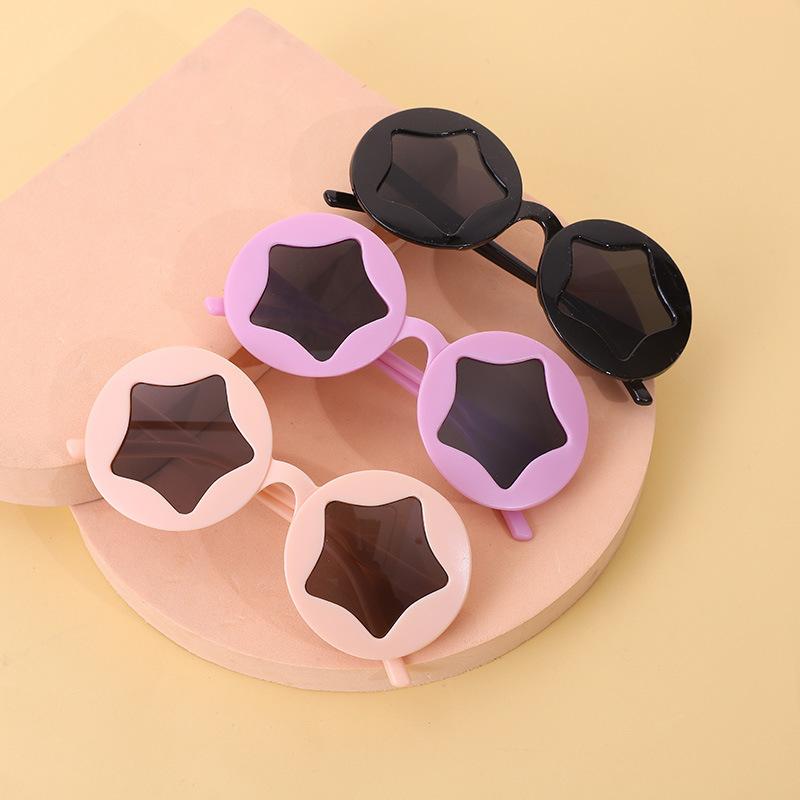 New Children's Pentagram Sunglasses Glasses Trendy Sunglasses Cute Children's Round Frame Mirror Children's Sunglasses