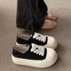 Frühling und Sommer neue hässliche süße große Kopf Brot Schuhe zwei Tragevarianten Canvas Schuhe dicke Sohle
