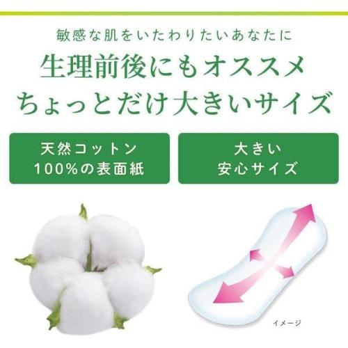 Sarasaty 100% Cotton Wide & Long (40 Sheets x 2 Bags) Panty Liners/Panty Pads with Original Tissues