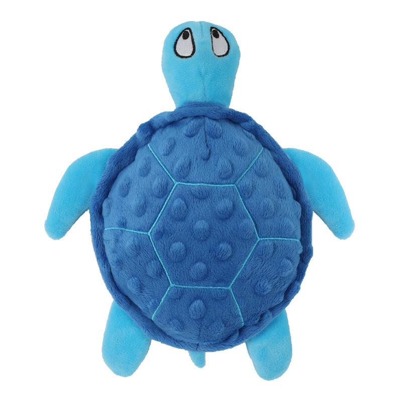 Dog Sound-Producing Toy - Turtle Fur Soft Turtle Interactive Playmate Pet Item - Chewable