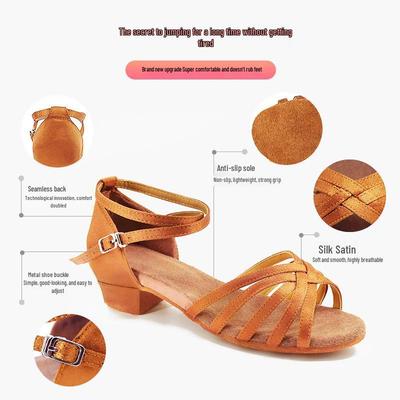Children's Latin Dance and Performance Soft Sole Shoes