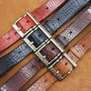 3.8CM Wide Fashion Trend Belt Genuine Leather Pin Buckle Retro Old Crocodile Pattern Head Layer Cowhide Belt Versatile Men