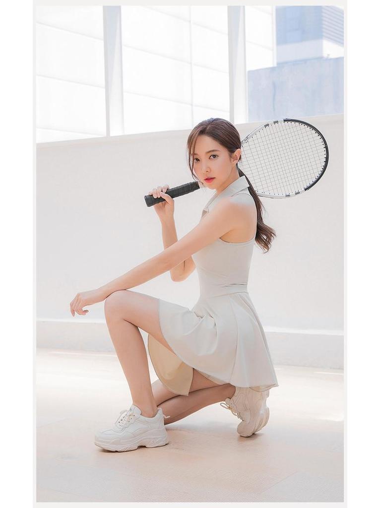 Women's 2025 Autumn High-End Sports Polo Dress: Badminton, Tennis, Golf Casual Skirt