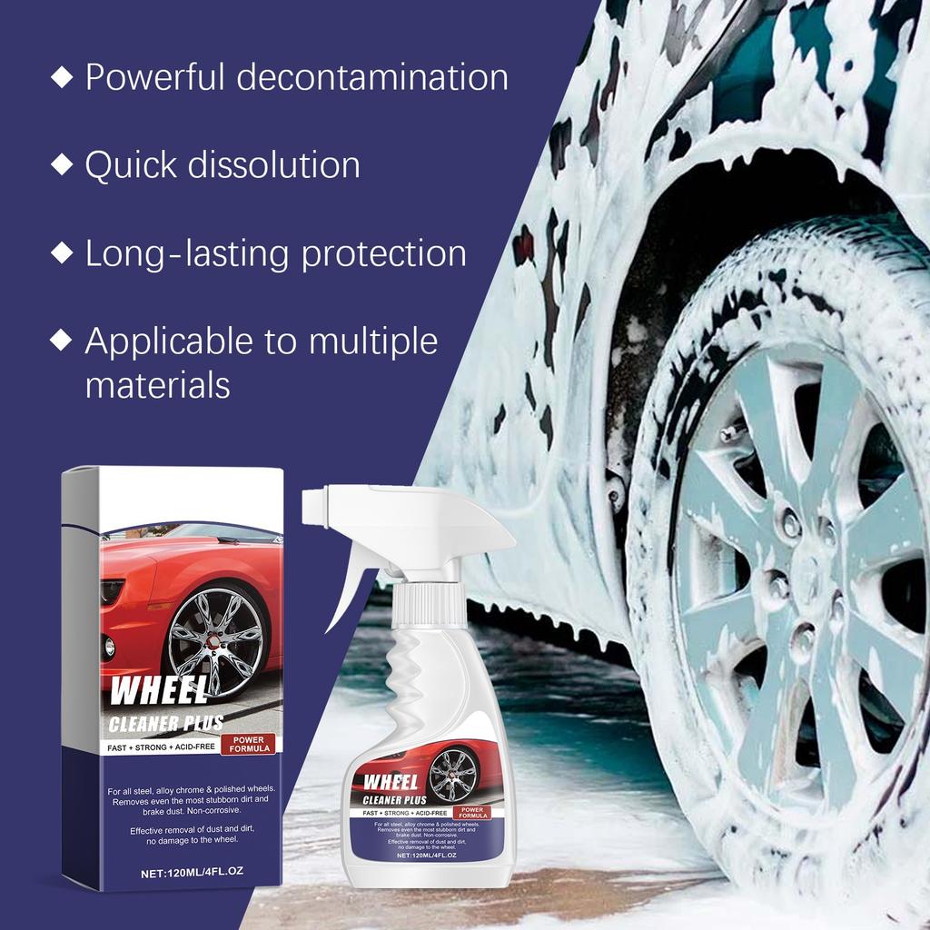 Soluție de curățare a roților auto, soluție de curățare a petelor de îngălbenire a butucului roților auto, 120 ml