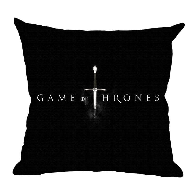 Game Vintage Of Thrones Cushions Cover Cotton Linen Square Pillow Hot Cover Game of Thrones