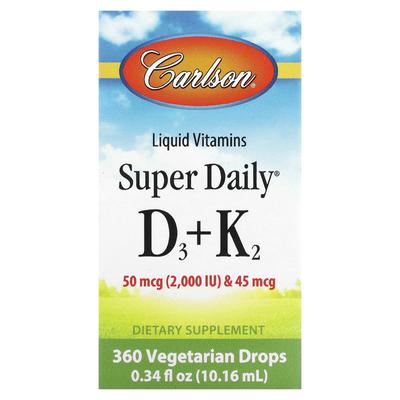 Super Daily® D3 + K2, 10.16ml(0.34fl Oz)