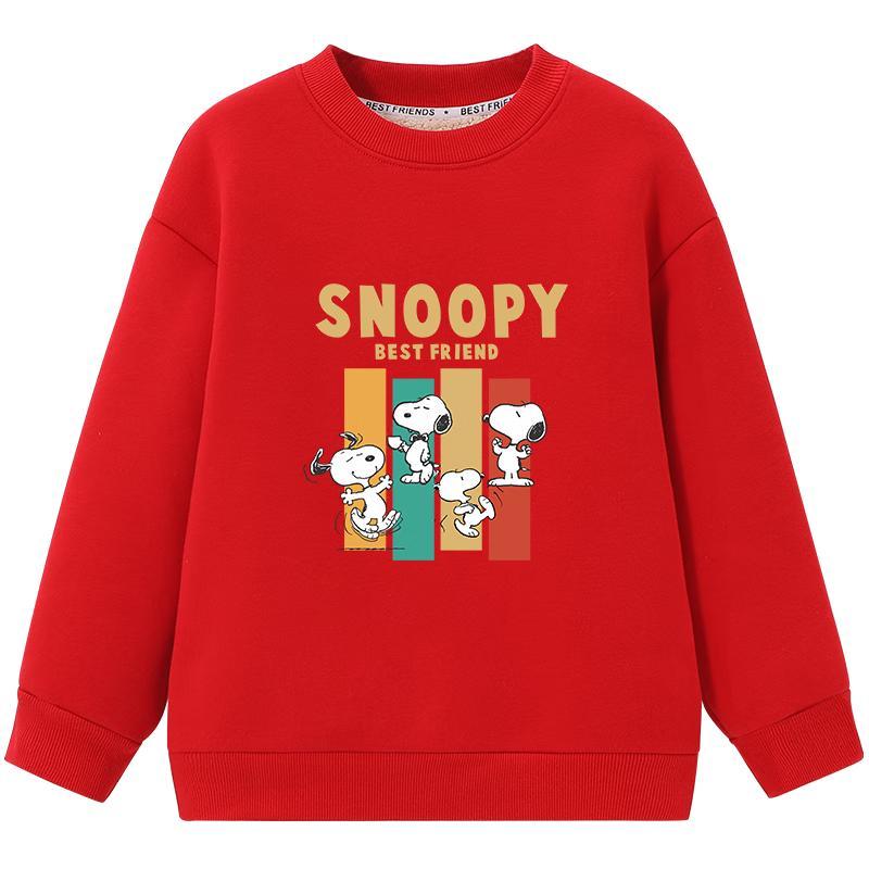 

Snoopy Kids Plush Lined Festive Red Sweatshirt 120cm