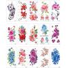 Waterproof Temporary Tattoos Stickers Sexy  Dark Rose Flowers Art Flash Tattoo Sleeve 3pcs/set