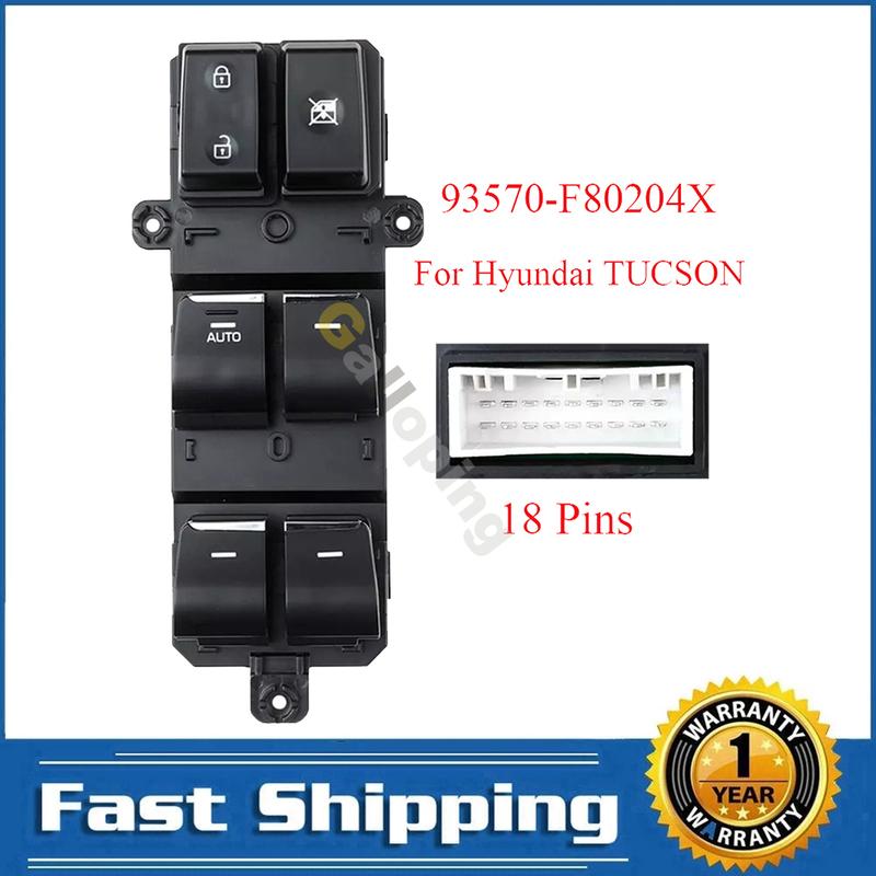 For Hyundai TUCSON 2015 2016 2017 2018   Power Master Window Switch Control Button 93570-F80204X Car Accessories
