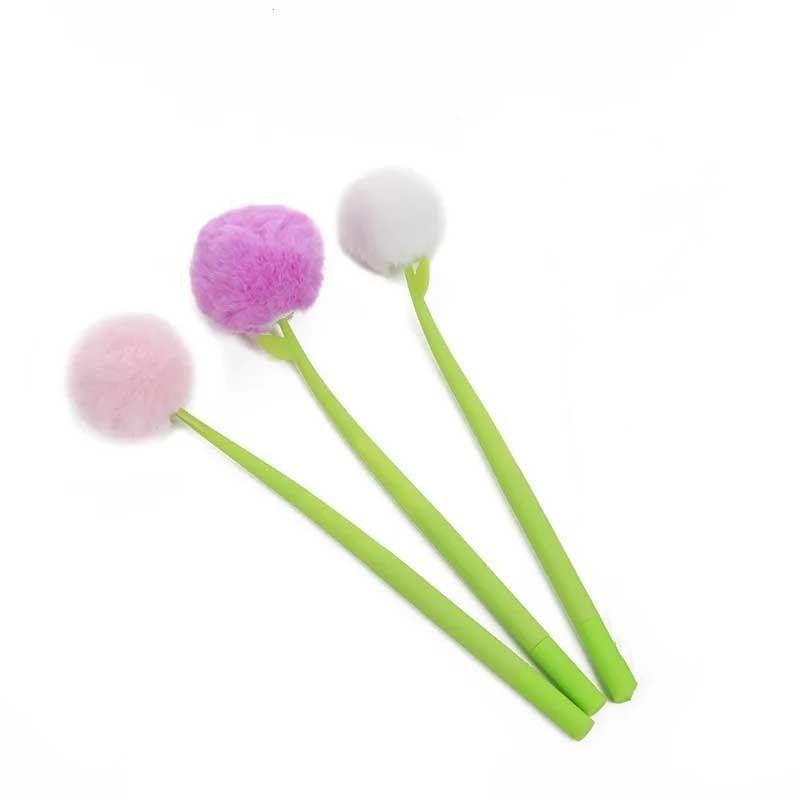 

3 предмета Kawaii школьные принадлежности офисные канцелярские принадлежности гелевая ручка креативные милые плюшевые милые стильные забавные милые ручки Ink Color:Black