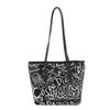 Graffiti Tote Bag Niche Design Handheld Cloth Bag Women's Bag Autumn New Casual Shoulder Bag Large Capacity Underarm Bag