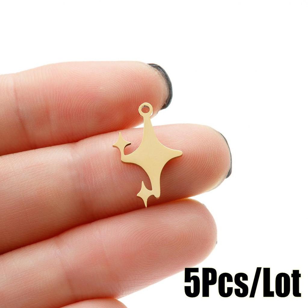 2025 DIY Stainless Steel Cross Pendant Necklace Accessories - 5-Pack