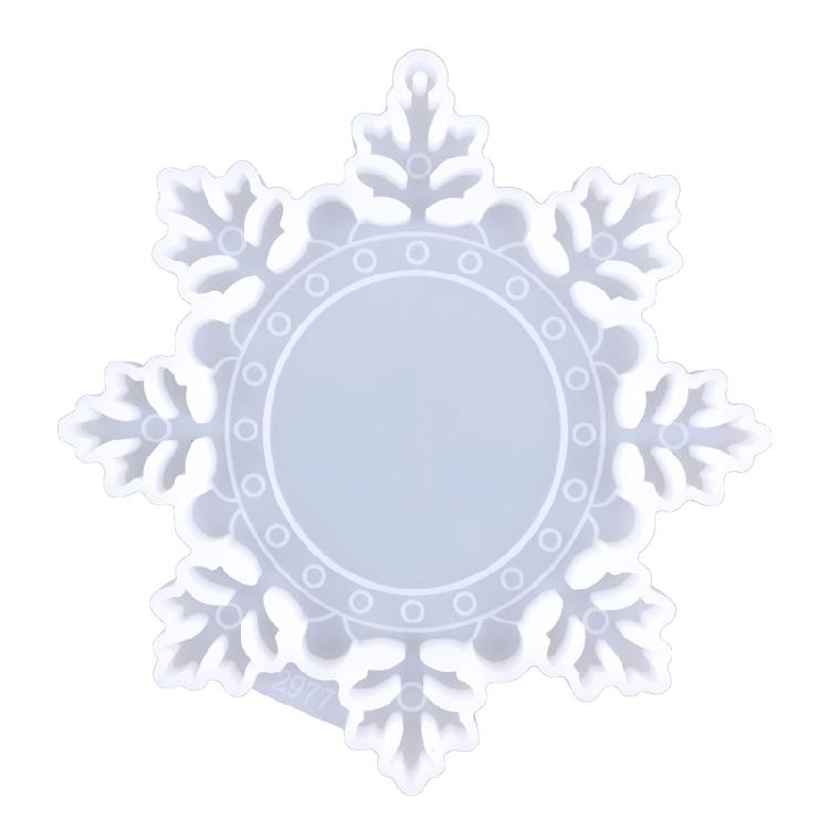 

Snowflake Photo Frame Pendant Silicone Mold Epoxy Resin Casting Jewelry Tool 1