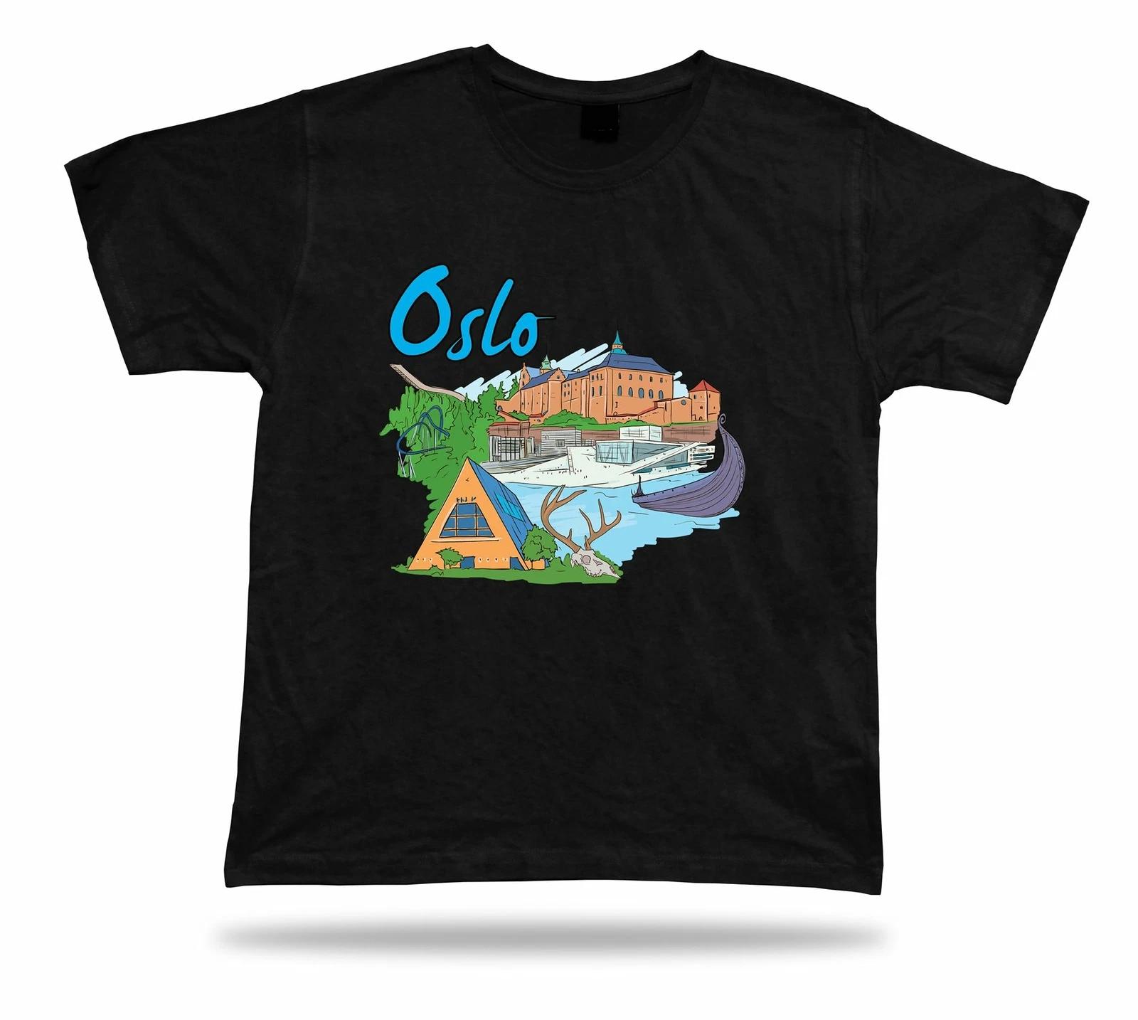 Oslo Vigeland Sculpture Frogner Park Viking Ship Akershus Fortress tshirt gift 2XL