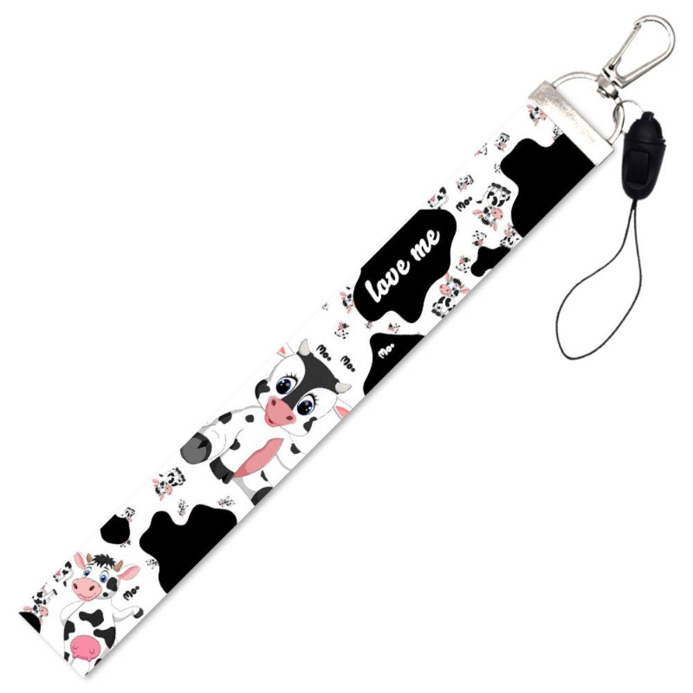 

Keychain Hang Rope Neckband Mobile Phone Strap ID Card Hang Rope Milk Cow Keychain Neck Straps