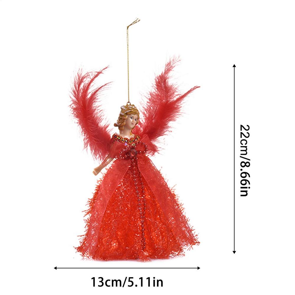 1PC Angel Ornaments For Christmas Tree Angel Christmas Ornaments Cute Pendant For Youth Adult Nursery Holiday Backyard Front