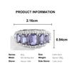 Classic design 925 sterling silver women's ring natural octagonal iolite real gemstones fine jewelry for Anniversary party gifts