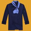Chef Uniform with Scarf Tie Double-Breasted Buttons Stand Collar Long Sleeves Women Men Chef Shirt Workwear