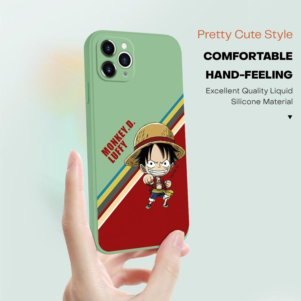 Popular Anime Phone Case for iPhone 15 14 13 12 11 Samsung Galaxy A12 A52 S24 S23 Xiaomi POCO Redmi Soft Square Liquid Silicone Cover Casing