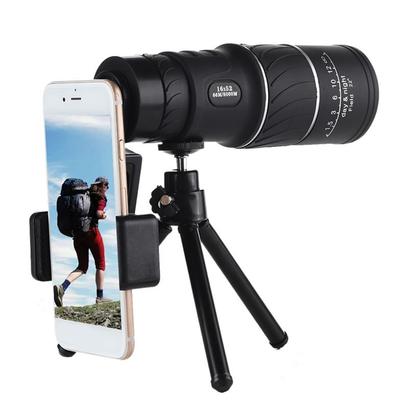 16X52 Monokular-Taschenfernrohr BAK4-Prisma High Definition Compact Monokular Dual Focus Zoom 16X für Outdoor-Reisen, Camping und Jagd
