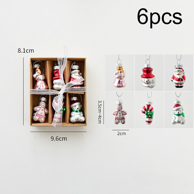 New Christmas Decoration Glass Snowman Old Man Christmas Tree Pendant Christmas Gift Decoration Hanging Decoration
