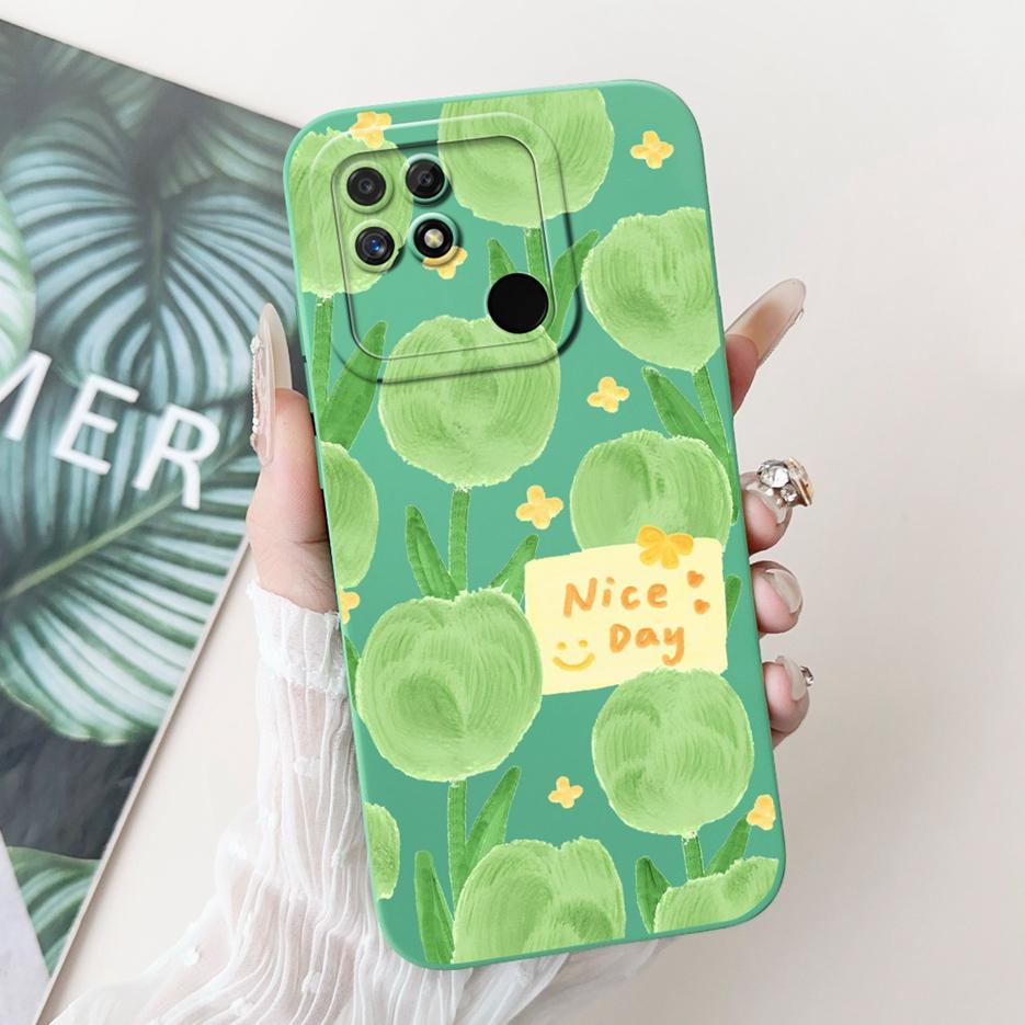 For Realme Narzo 50A Case RMX3430 Luxury Candy Painted Cover Soft Silicone Phone Case For Realme Narzo 50i Narzo50 A Shell Coque