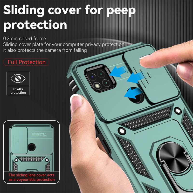 For Redmi 9C Case Shockproof Armor Magnetic Car Holder Ring Phone Case For Xiaomi Redmi 9C 9 C Redmi9C Camera Protect Back Cover
