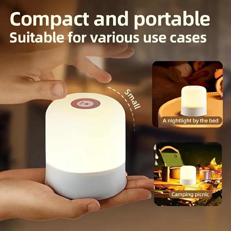 Touch Bedside Lamp LED Touch Bedside Lamp 3-Tone Light (Warm/White/Natural) with USB Charging, Soft Eye Protection, Portable Mini Night Light