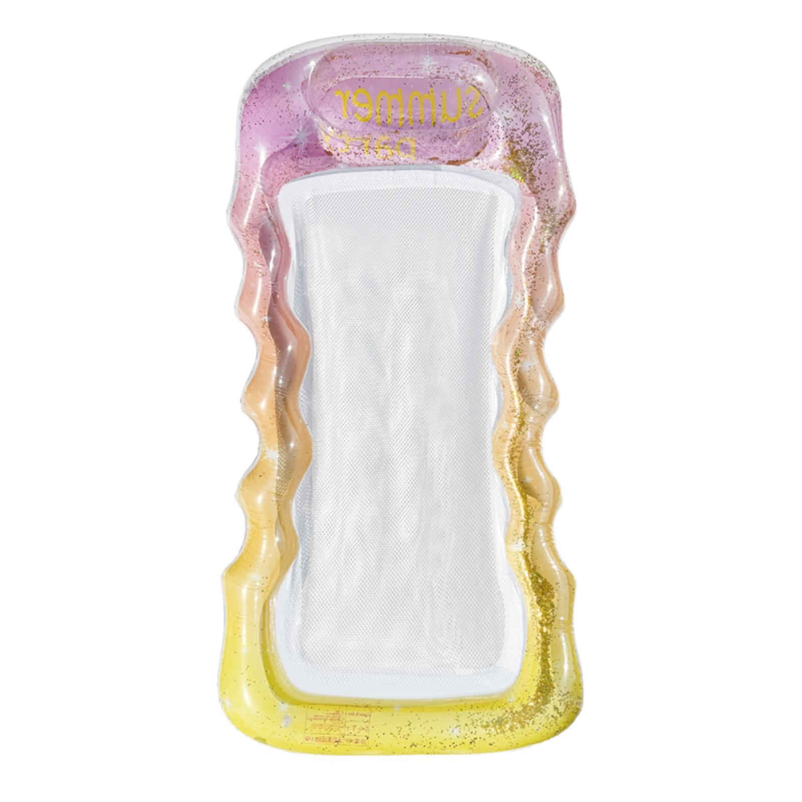 

Надувний Пляжний Матрац-Шезлонг Персональне Ліжко для Засмаги Лаунж Пляжний Пліт для Літньої Вечірки на Озері Приладдя для Плавальних Басейнів Водний Парк рожевий