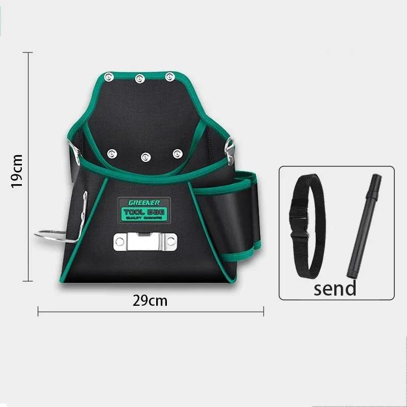 Greener Thicken Tool Kit Electric Drill Storage Packaging Repair Multi Layer Waist Bag Electrical Tools Canvas Wear Resistant