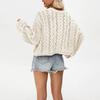 New Autumn and Winter Button Sweater Women's Clothing Hot Sale Loose Solid Color Pullover Short Knitted Sweater