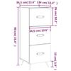 VidaXL White Buffet 34.5x34x90 Cm Engineered Wood 828572