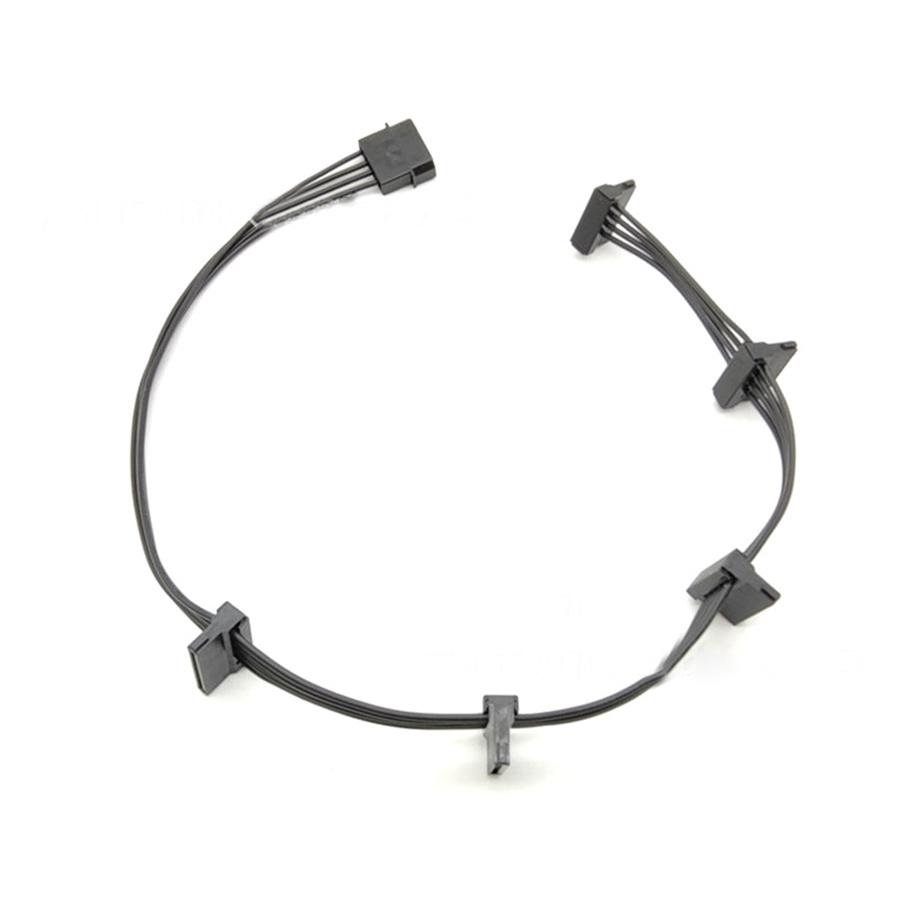 PC Server 4pin IDE Molex 1 To 5 SATA 15pin Splitter Hard Drive HDD SSD Power Supply Cable Cord 18AWG