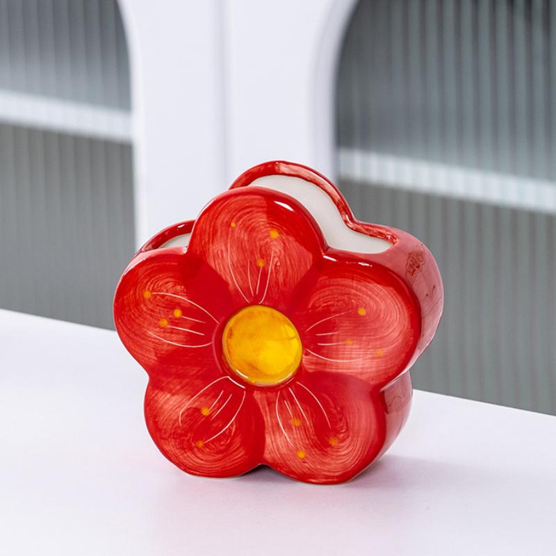 Tulpe Blume Make-up Pinsel Aufbewahrungseimer Büro Pinselhalter Schlafzimmer Schreibtisch Aufbewahrung Dekorative Ablage Ornament