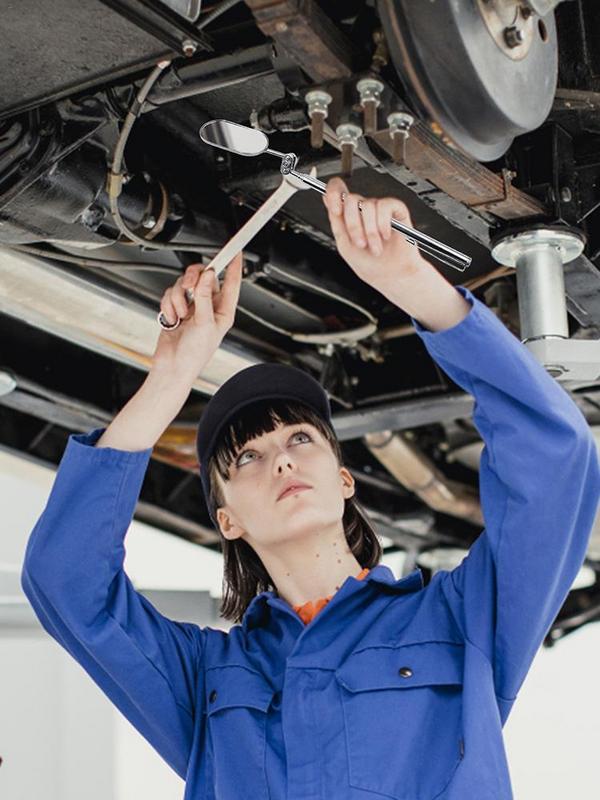 Mechanics Mirror 360 Degree Rotation With LED Mechanics Cars Inspection Tools For Checking Observing Vehicle Small Parts