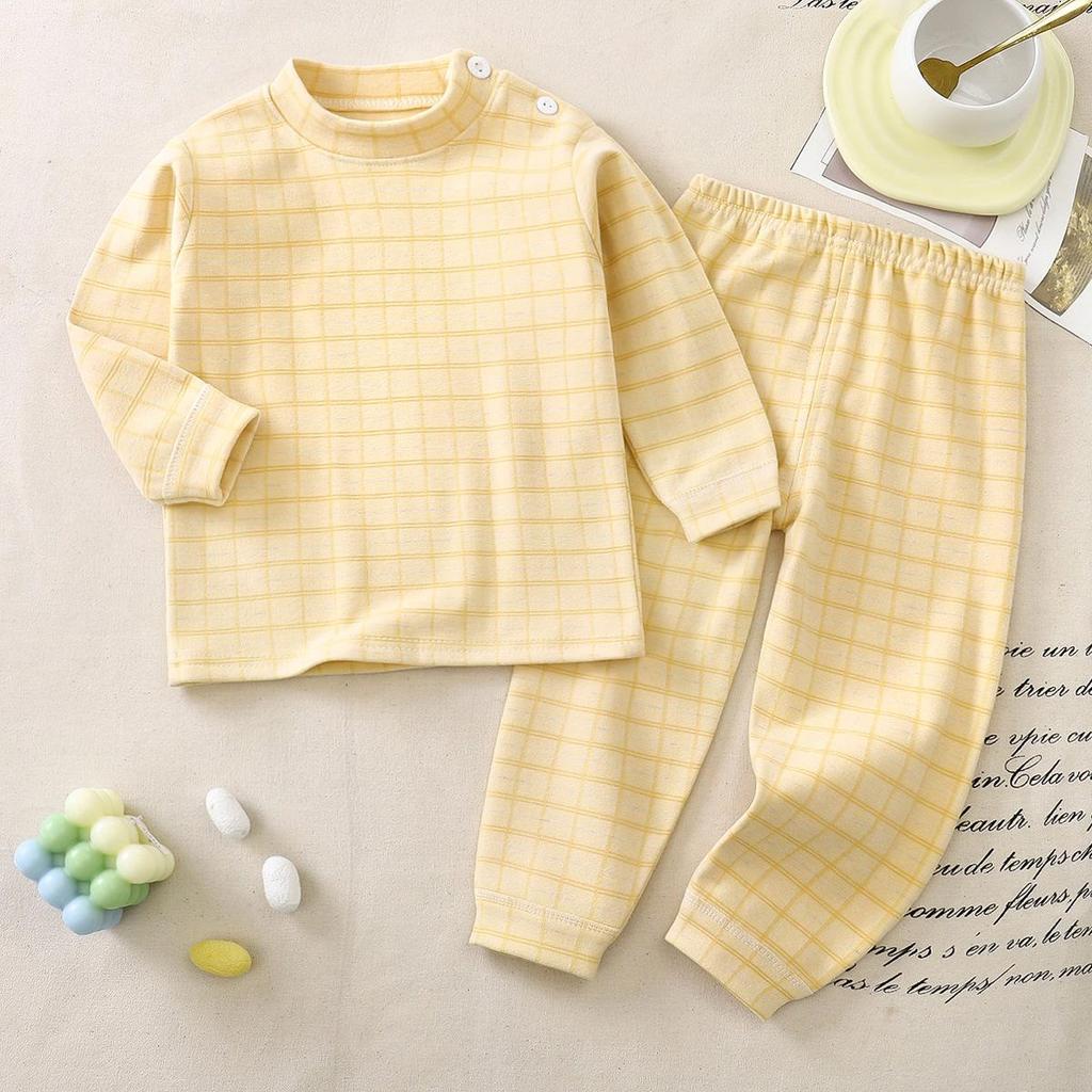 Pijama Térmico de Terciopelo para Niños: Pijama Cálido Otoño/Invierno para Niños y Niñas - Conjunto de Camiseta y Pantalones