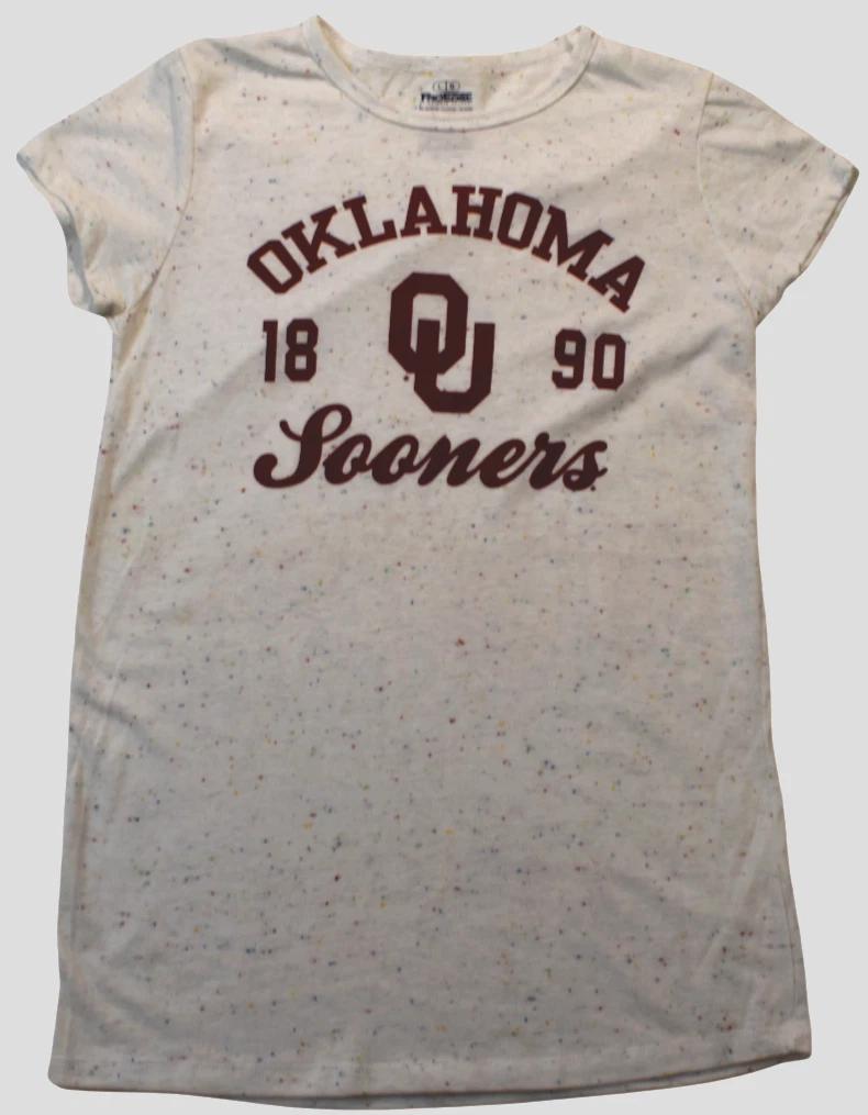 

Pro Edge Juniors Oklahoma Sooners 1890 White Speckled Shirt New L, XL S