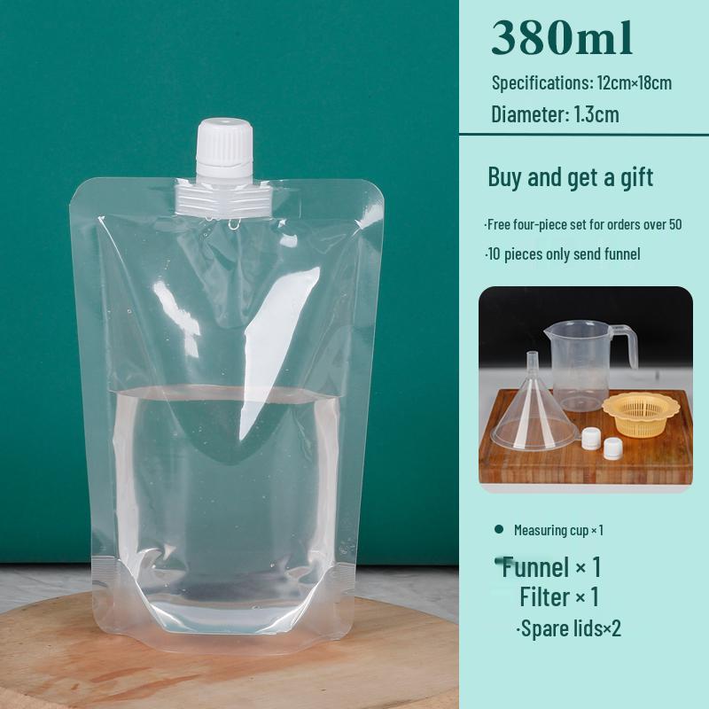 Disposable Transparent Spout Pouch for Soy Milk, Tea, and Juice