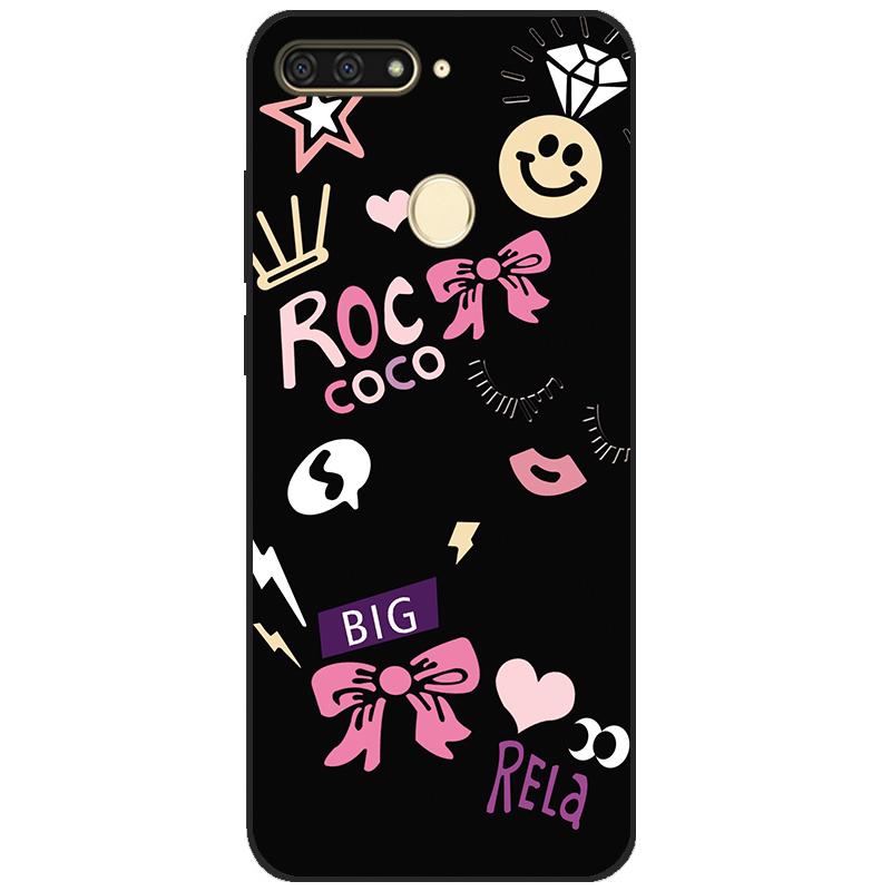 cases for huawei Y6 2018 case 5.7 inch Atu-L21 cover for huawei Y6 Prime 2018 back cover protective soft touch tpu flower rose