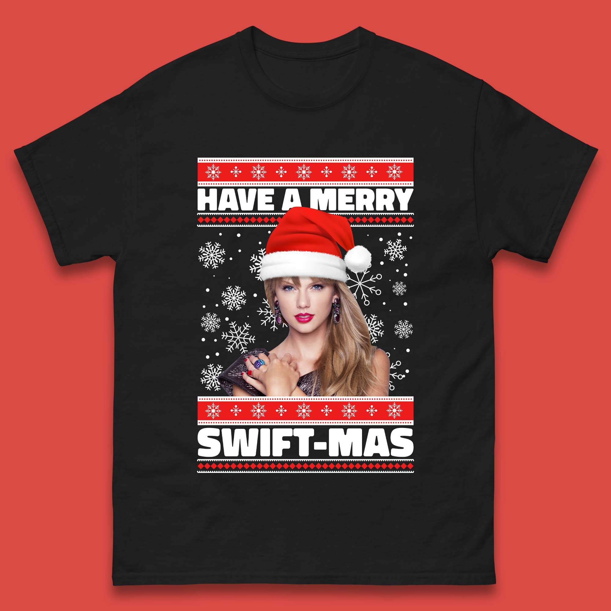 Swiftmas Christmas Mens T-Shirt Womens Tops Tees S