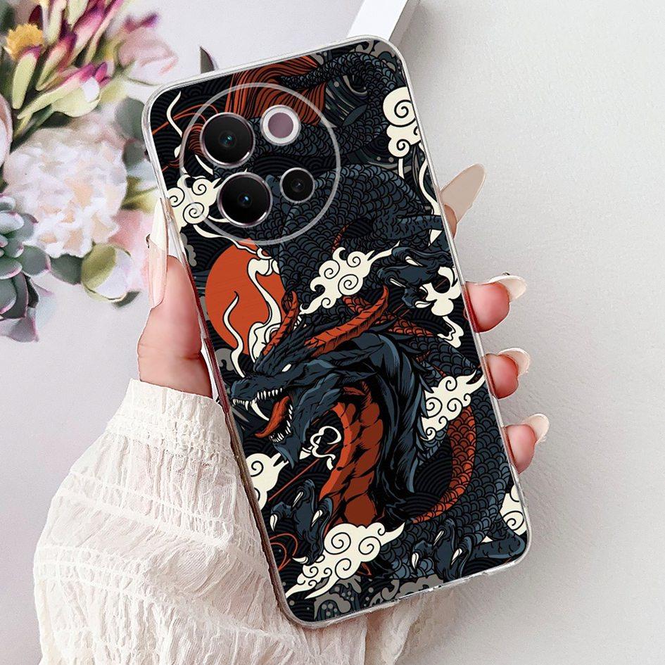 For Vivo V40 Lite 5G Case Transparent Silicone Soft TPU Back Cover Lovely Heart Case For Vivo V40Lite 5G V2341 Shockproof Bumper