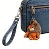 Monkey Keychain 2D Acrylic Cute Monkey Holding Plush Toy Hanging Pendant for Backpack Purse Car Keys Aceessory