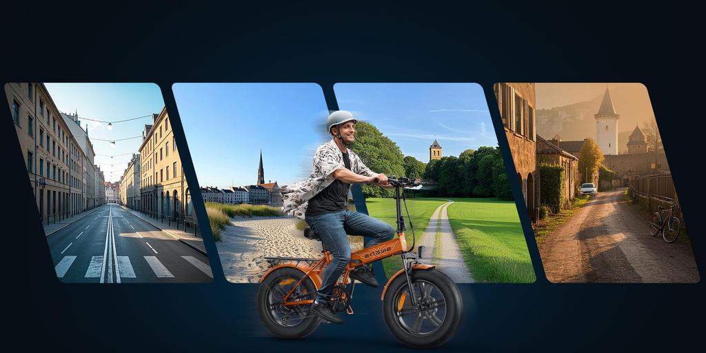 ENGWE EP-2 BOOST Electric Bike - 250W Motor, 120km Range, 20" Fat Tire E-Bike with Shimano 7-Speed