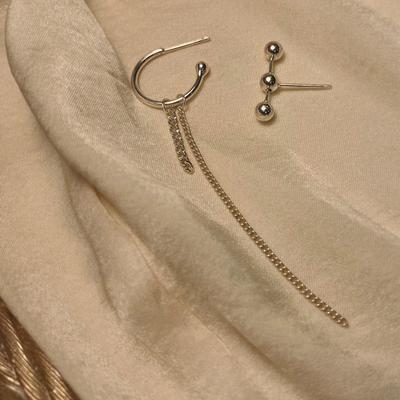 Asymmetrical Earrings Women'S Dark Department Minimalist Personality Cool Handsome Chain Women'S Earrings Geometric Fringed Earrings Earrings Earrings