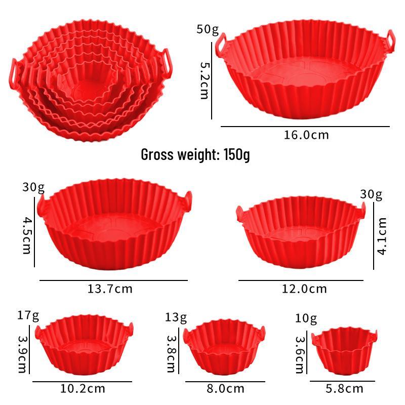Silicone Baking Pan - High Heat Resistant, Easy to Clean, Round Mold for Air Fryers