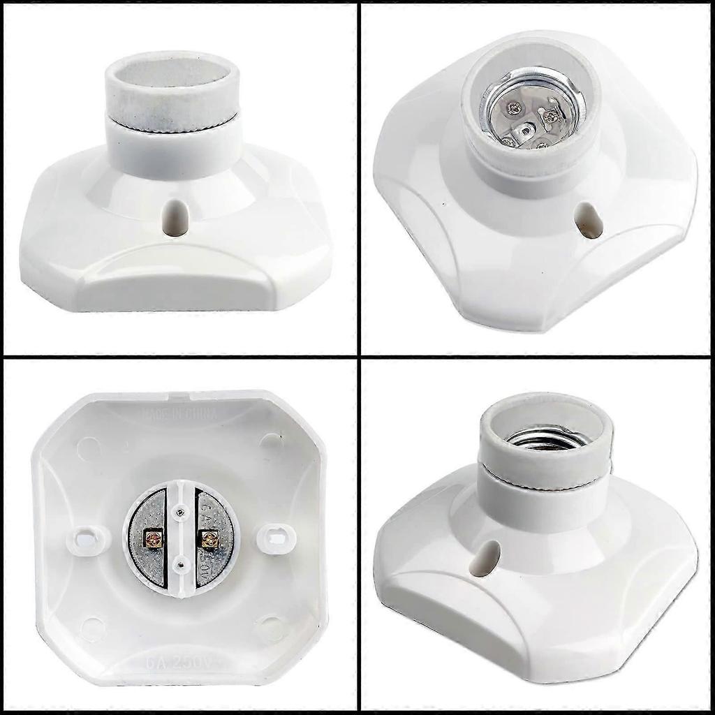 Set of 6 E27 Ceiling Sockets to Screw AC 220-240V, Socket Holder for LED Bulb, Ceiling Base Base E27 Socket